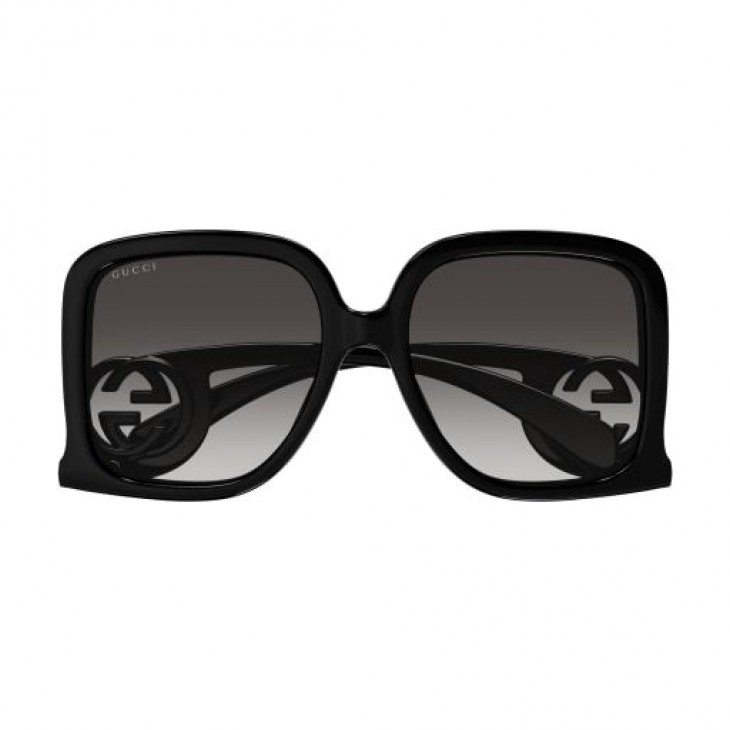 Gucci 1326S-001 58 Sunglass WOMAN INJECTION BLACK-BLACK-GREY