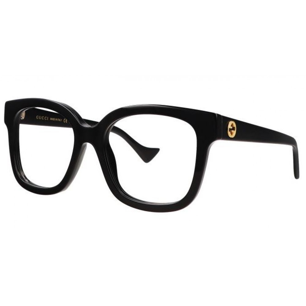 Gucci 1258O-004 53 Optical Frame WOMAN RECYC BLACK-BLACK-TRANSPARENT