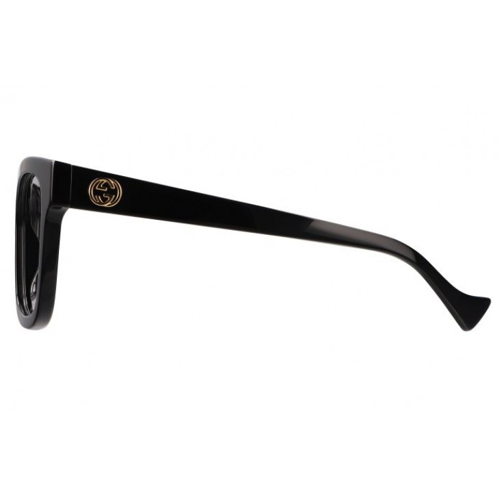 Gucci 1258O-004 53 Optical Frame WOMAN RECYC BLACK-BLACK-TRANSPARENT