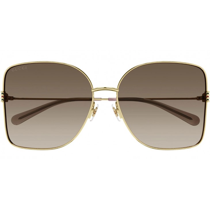 Gucci 1282SA-003 62 Sunglass WOMAN METAL GOLD-GOLD-BROWN