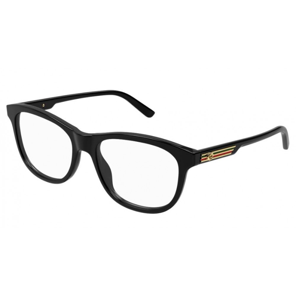 Gucci 1292O-001 55 Optical Frame MAN RECYCLE BLACK-BLACK-TRANSPARENT