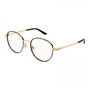 Gucci 1353OA-002 52 Optical Frame MAN METAL GOLD-GOLD-TRANSPARENT