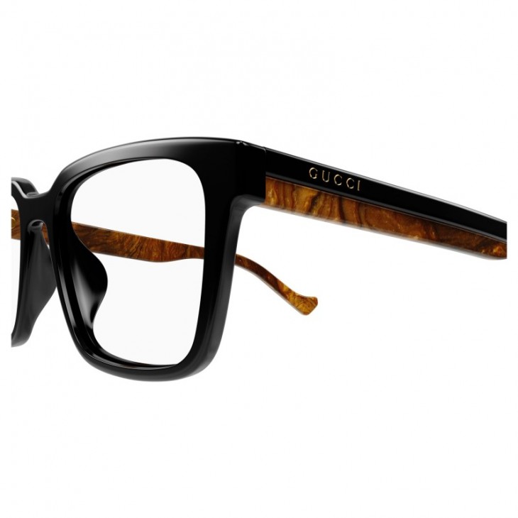 Gucci 1306OA-001 54 Optical Frame MAN RECYCL BLACK-BLACK-TRANSPARENT