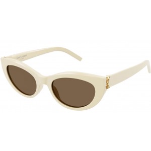 Yves Saint Laurent M115-004 54 Sunglass WOMAN RECYCLED A IVORY-IVORY-BROWN