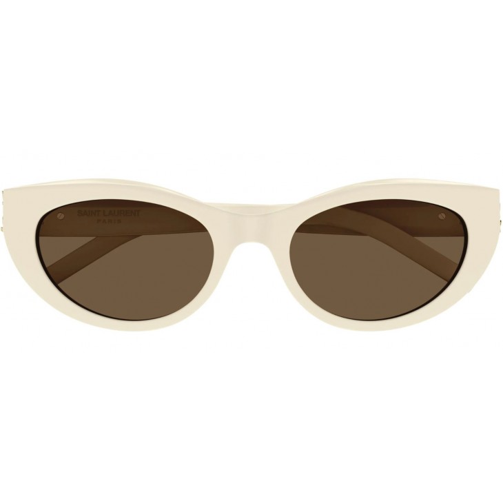 Yves Saint Laurent M115-004 54 Sunglass WOMAN RECYCLED A IVORY-IVORY-BROWN