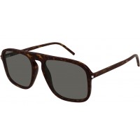 Yves Saint Laurent 590-002 57 Sunglass MAN RECYCLED ACET HAVANA-HAVANA-GREY