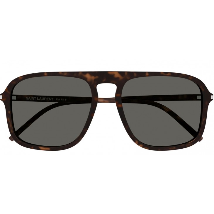 Yves Saint Laurent 590-002 57 Sunglass MAN RECYCLED ACET HAVANA-HAVANA-GREY