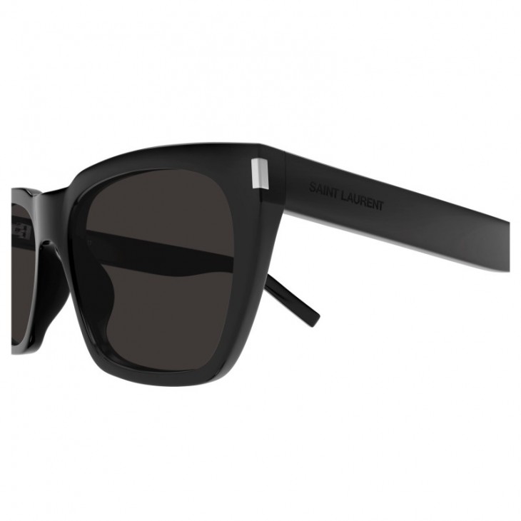 Yves Saint Laurent 598-001 56 Sunglass MAN RECYCLED ACET BLACK-BLACK-BLACK