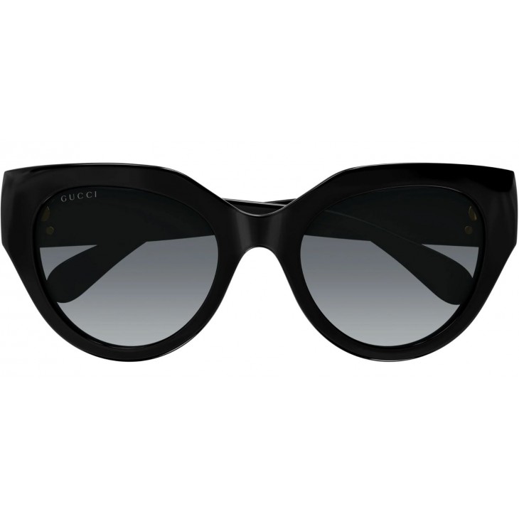 Gucci 1408S-001 52 Sunglass WOMAN RECYCLED A BLACK-BLACK-GREY