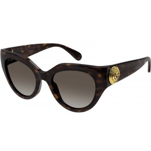 Gucci 1408S-003 52 Sunglass WOMAN RECYCLED A HAVANA-HAVANA-BROWN