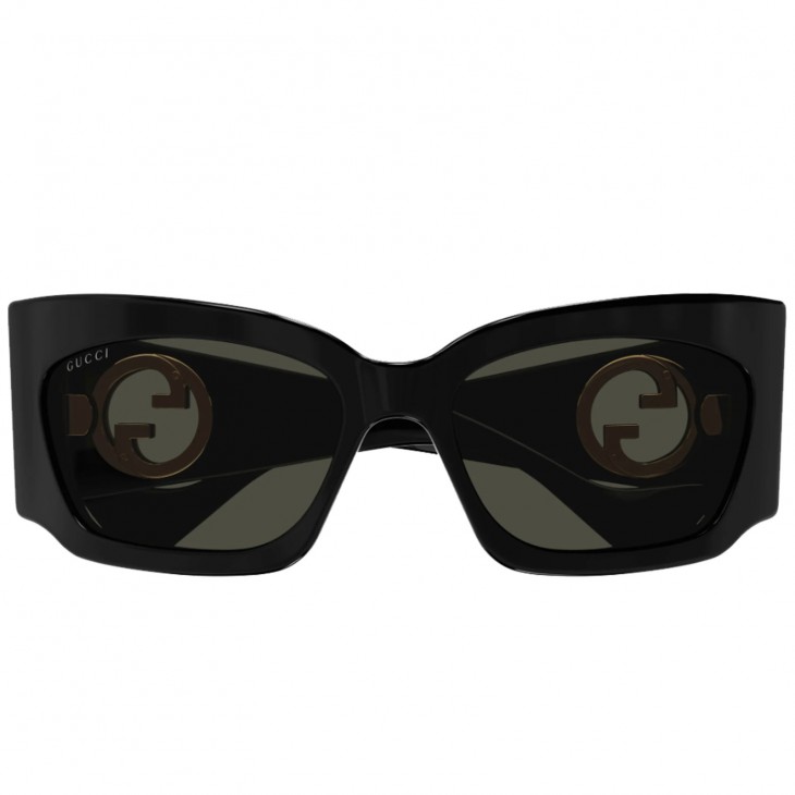 Gucci 1412S-001 62 Sunglass WOMAN RECYCLED A BLACK-BLACK-GREY