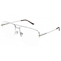 Gucci 1415O-002 58 Optical Frame WOMAN METAL SILVER-SILVER-TRANSPARENT