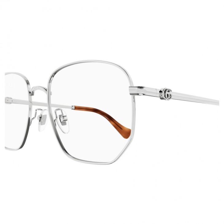 Gucci 1420OK-002 54 Optical Frame WOMAN META SILVER-SILVER-TRANSPARENT