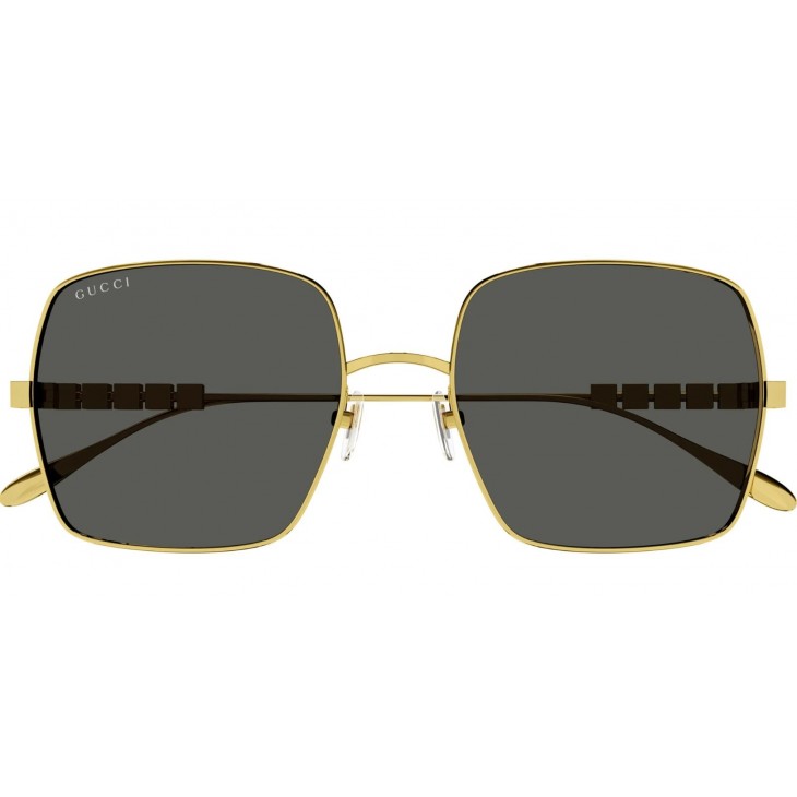 Gucci 1434S-001 57 Sunglass WOMAN METAL GOLD-GOLD-GREY