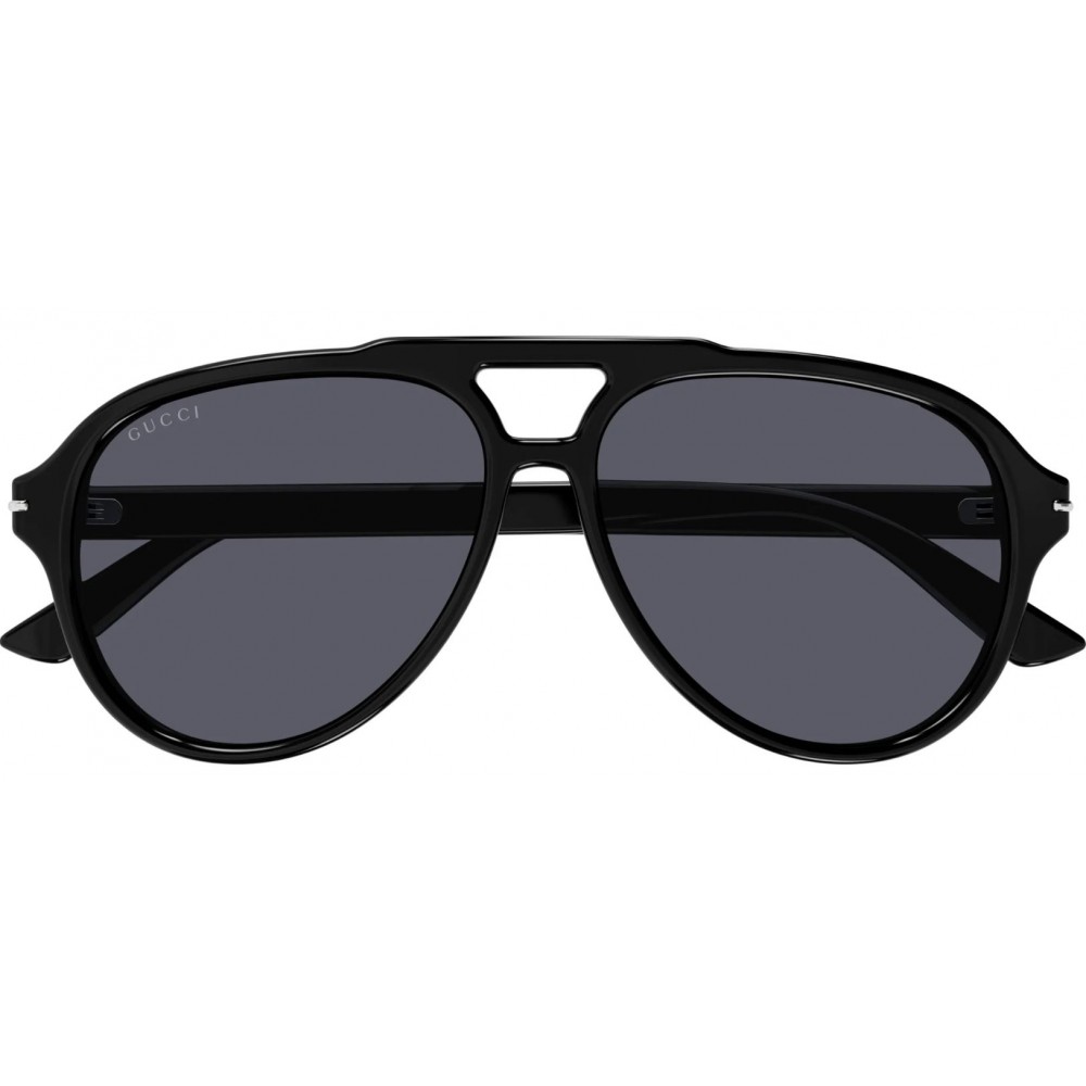 Gucci 1443S-001 58 Sunglass MAN RECYCLED ACE BLACK-BLACK-GREY