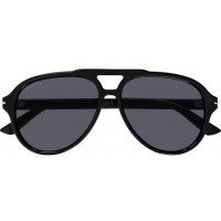 Gucci 1443S-001 58 Sunglass MAN RECYCLED ACE BLACK-BLACK-GREY