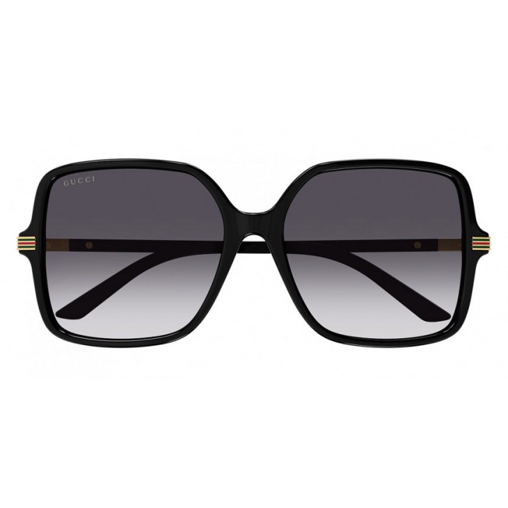 Gucci 1448SA-001 59 Sunglass WOMAN RECYCLED BLACK-BLACK-GREY