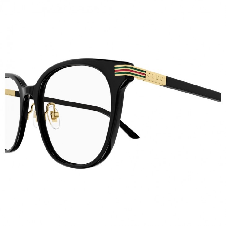 Gucci 1453OK-001 53 Optical Frame WOMAN RECY BLACK-BLACK-TRANSPARENT