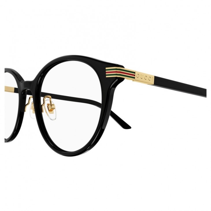 Gucci 1454OK-001 52 Optical Frame WOMAN RECY BLACK-BLACK-TRANSPARENT