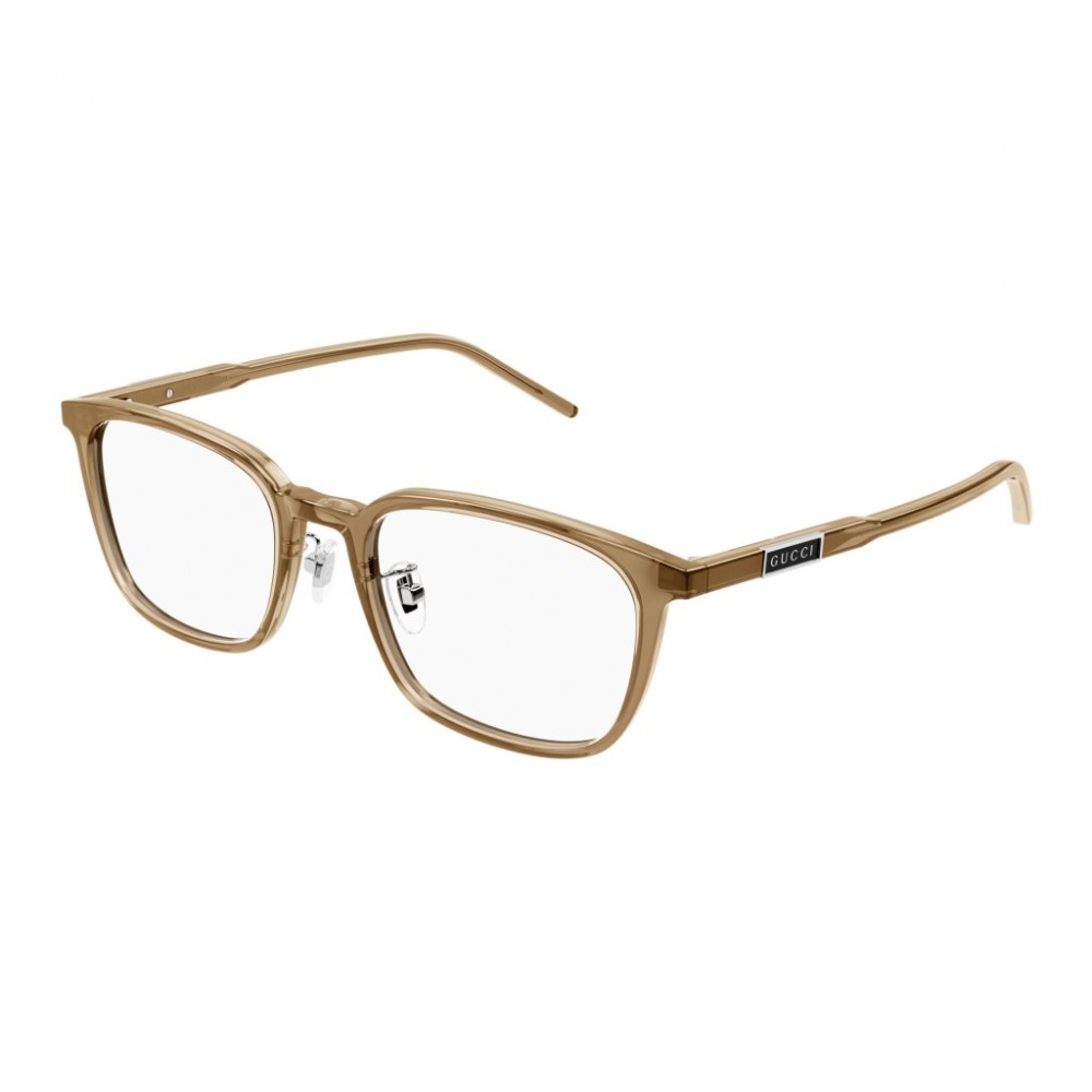 Gucci 1465OA-004 53 Optical Frame MAN RECYCL BROWN-BROWN-TRANSPARENT