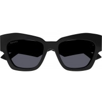 Gucci 1422S-001 55 Sunglass WOMAN RECYCLED A BLACK-BLACK-GREY