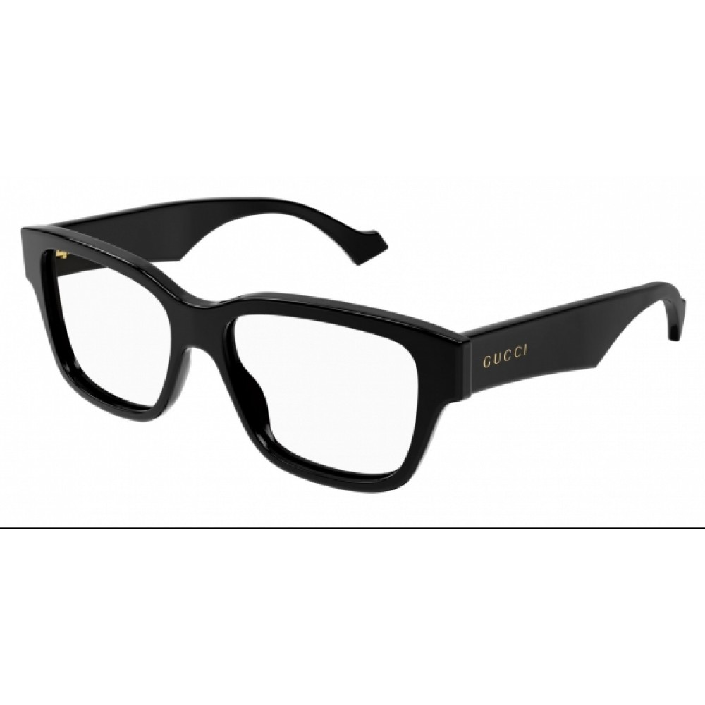 Gucci 1428O-004 55 Optical Frame MAN RECYCLE BLACK-BLACK-TRANSPARENT