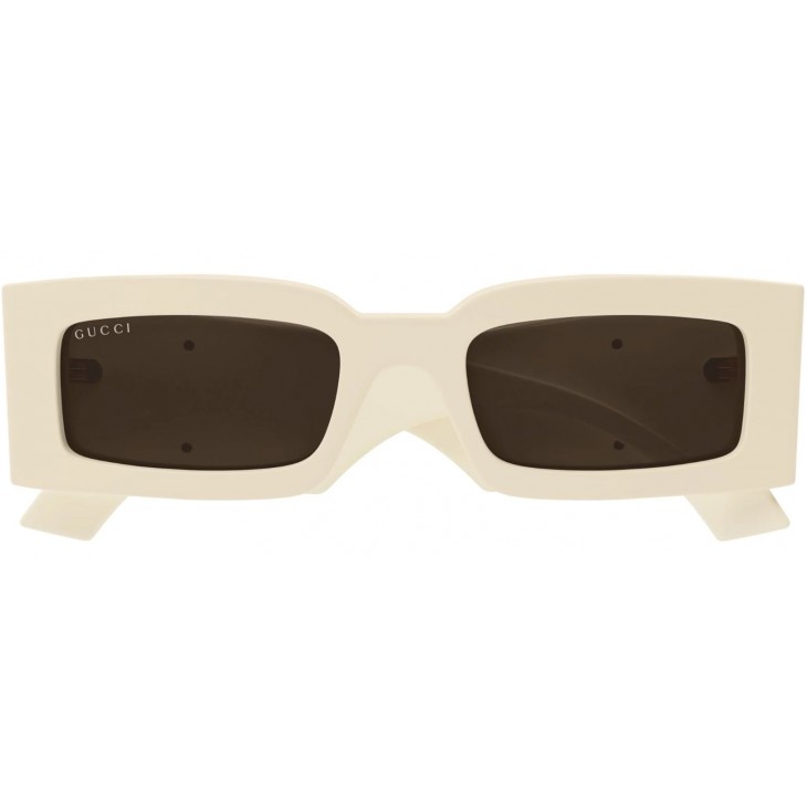 Gucci 1425S-004 53 Sunglass WOMAN RECYCLED A IVORY-IVORY-BROWN