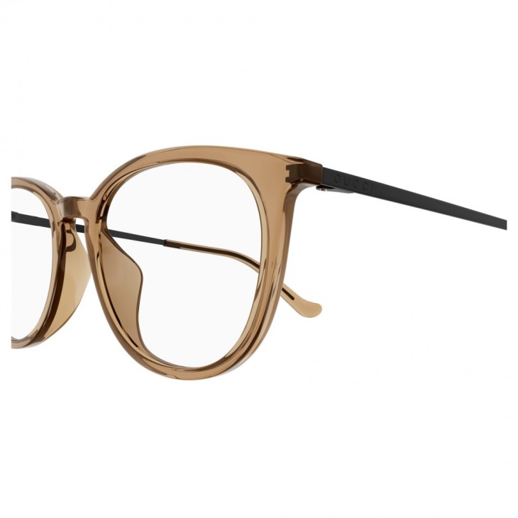 Gucci 1468OA-003 52 Optical Frame WOMAN RECY BROWN-BLACK-TRANSPARENT