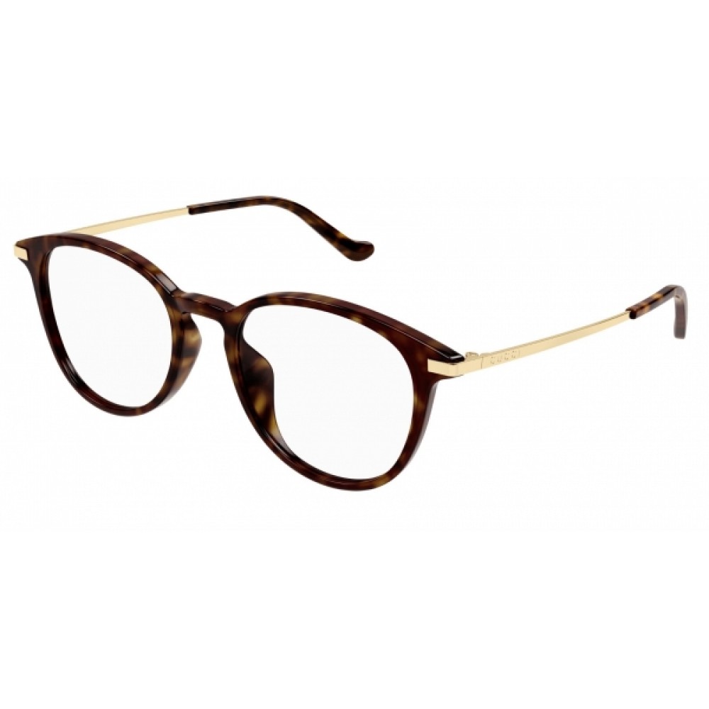 Gucci 1466OA-002 51 Optical Frame UNISEX REC HAVANA-GOLD-TRANSPARENT