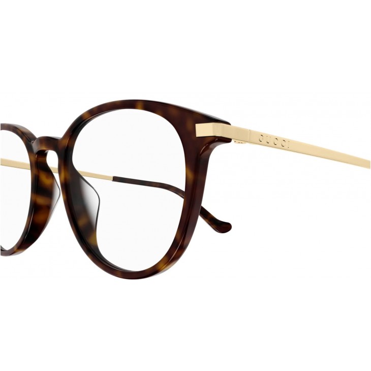 Gucci 1466OA-002 51 Optical Frame UNISEX REC HAVANA-GOLD-TRANSPARENT