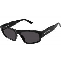 Balenciaga 0305S-001 56 Sunglass UNISEX RECYCLED BLACK-BLACK-GREY