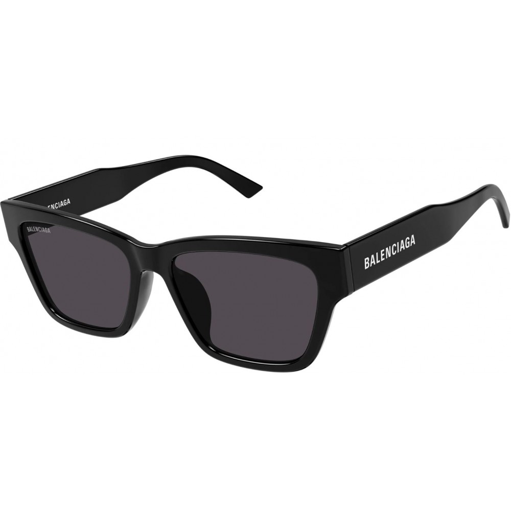 Balenciaga 0307SA-001 56 Sunglass WOMAN RECYCLED BLACK-BLACK-GREY