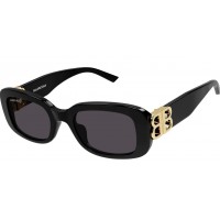 Balenciaga 0310SK-001 53 Sunglass WOMAN RECYCLED BLACK-BLACK-GREY