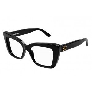 Balenciaga 0297O-001 52 Optical Frame WOMAN RECYC BLACK-BLACK-TRANSPARENT