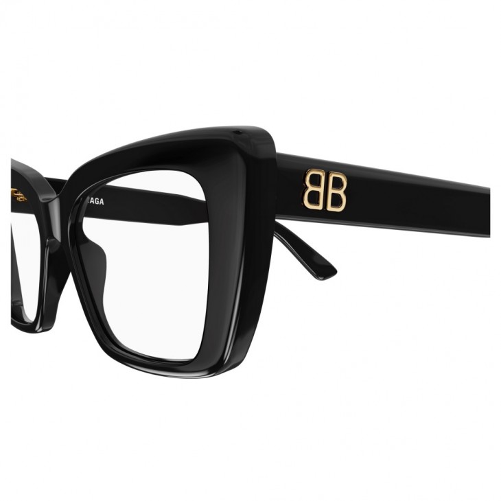 Balenciaga 0297O-001 52 Optical Frame WOMAN RECYC BLACK-BLACK-TRANSPARENT