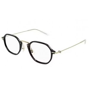 Montblanc 0296O-001 50 Optical Frame MAN INJECTI BLACK-GOLD-TRANSPARENT