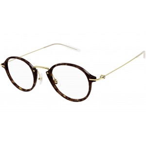 Montblanc 0297O-002 49 Optical Frame MAN INJECTI HAVANA-GOLD-TRANSPARENT