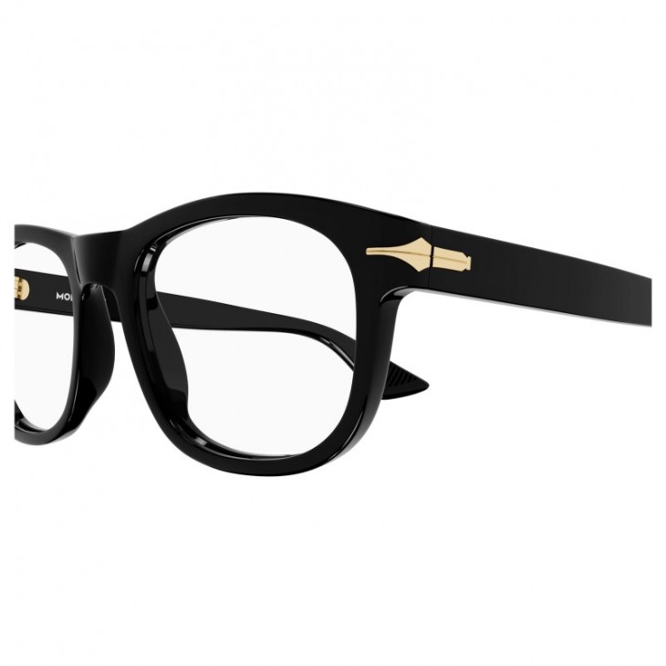 Montblanc 0306O-005 55 Optical Frame MAN RECYCLE BLACK-BLACK-TRANSPARENT