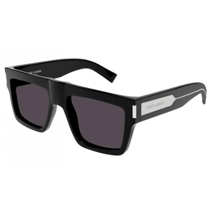 Yves Saint Laurent 628-001 55 Sunglass MAN RECYCLED ACET BLACK-CRYSTAL-BLACK