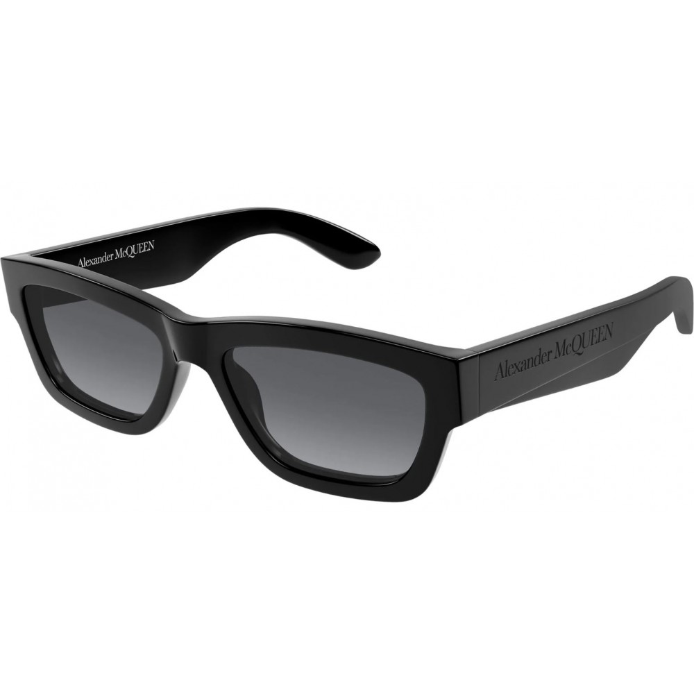 Alexander McQueen 0419S-001 56 Sunglass UNISEX RECYCLED BLACK-BLACK-GREY