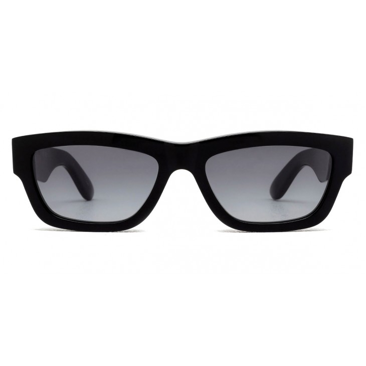 Alexander McQueen 0419S-001 56 Sunglass UNISEX RECYCLED BLACK-BLACK-GREY