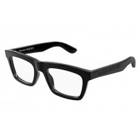 Alexander McQueen 0423O-001 53 Optical Frame MAN RECYCLE BLACK-BLACK-TRANSPARENT