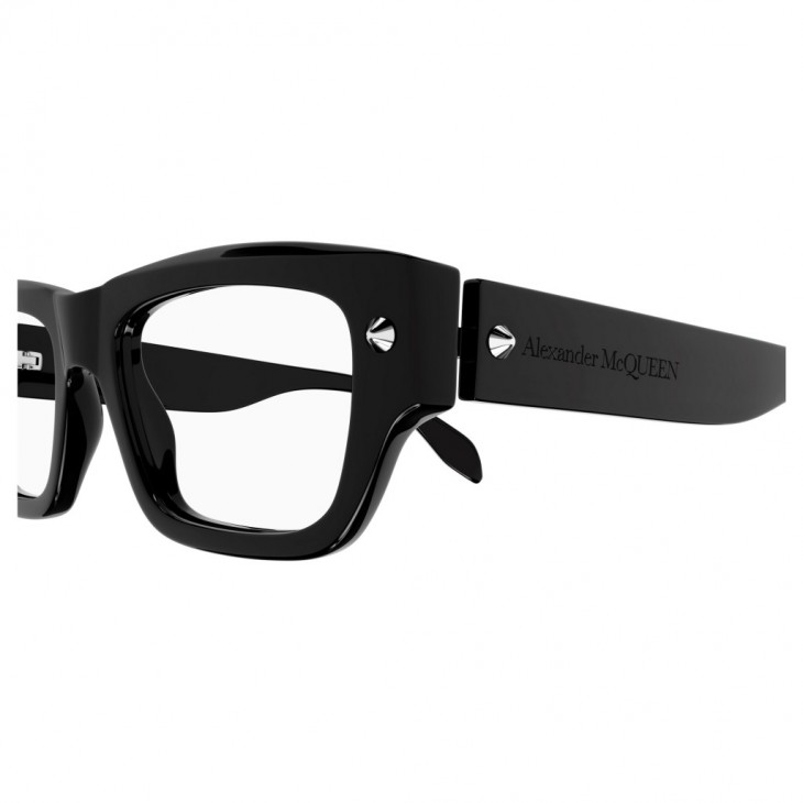 Alexander McQueen 0428O-005 54 Optical Frame UNISEX RECY BLACK-BLACK-TRANSPARENT