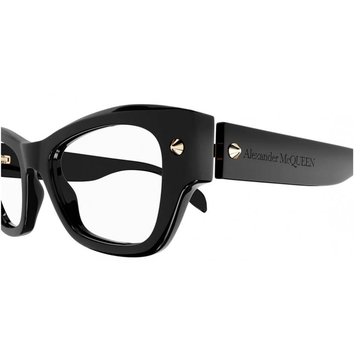 Alexander McQueen 0429O-001 52 Optical Frame WOMAN RECYC BLACK-BLACK-TRANSPARENT