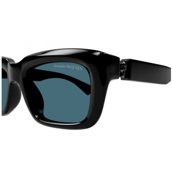 Alexander McQueen 0431S-004 54 Sunglass MAN RECYCLED ACE BLACK-BLACK-GREEN