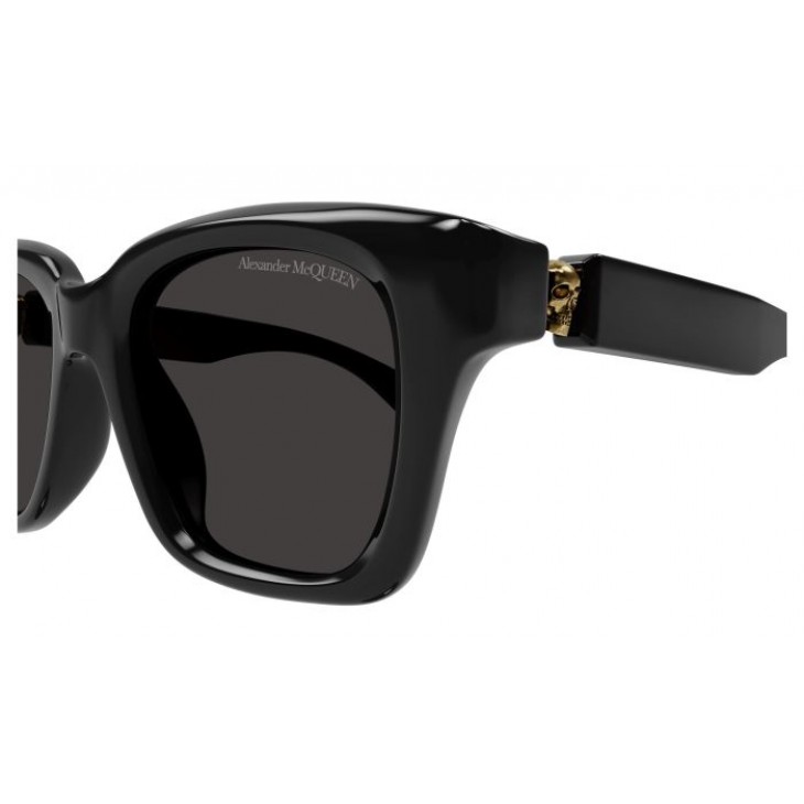 Alexander McQueen 0432SA-001 52 Sunglass MAN RECYCLED AC BLACK-BLACK-GREY