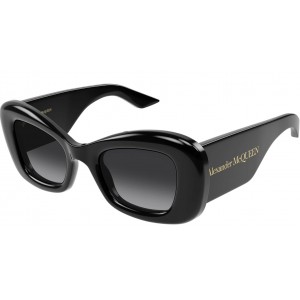 Alexander McQueen 0434S-001 50 Sunglass WOMAN RECYCLED A BLACK-BLACK-GREY