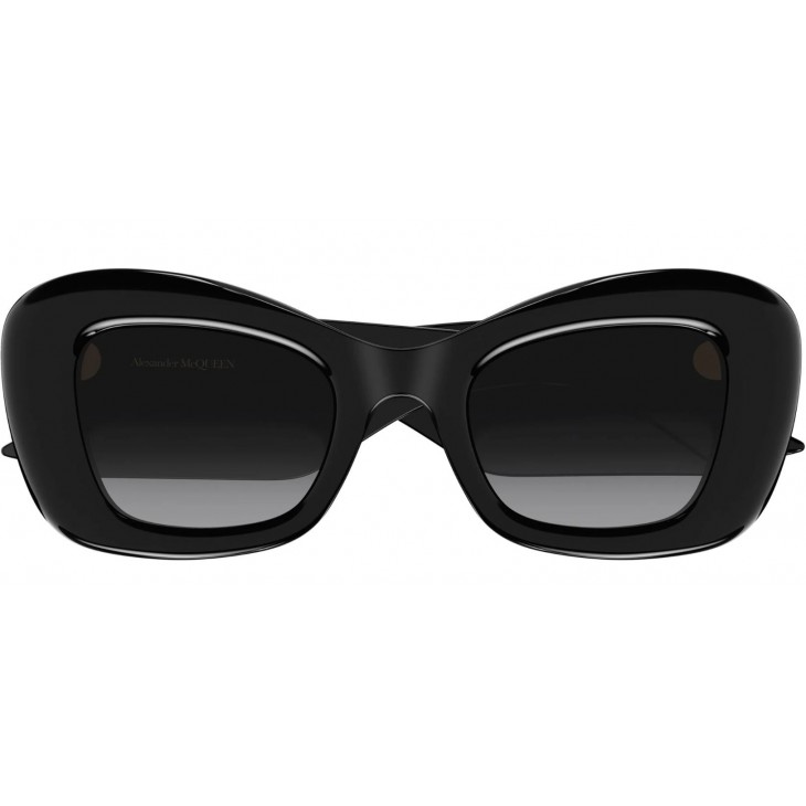 Alexander McQueen 0434S-001 50 Sunglass WOMAN RECYCLED A BLACK-BLACK-GREY