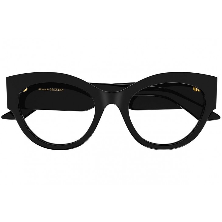 Alexander McQueen 0435O-001 53 Optical Frame WOMAN RECYC BLACK-BLACK-TRANSPARENT