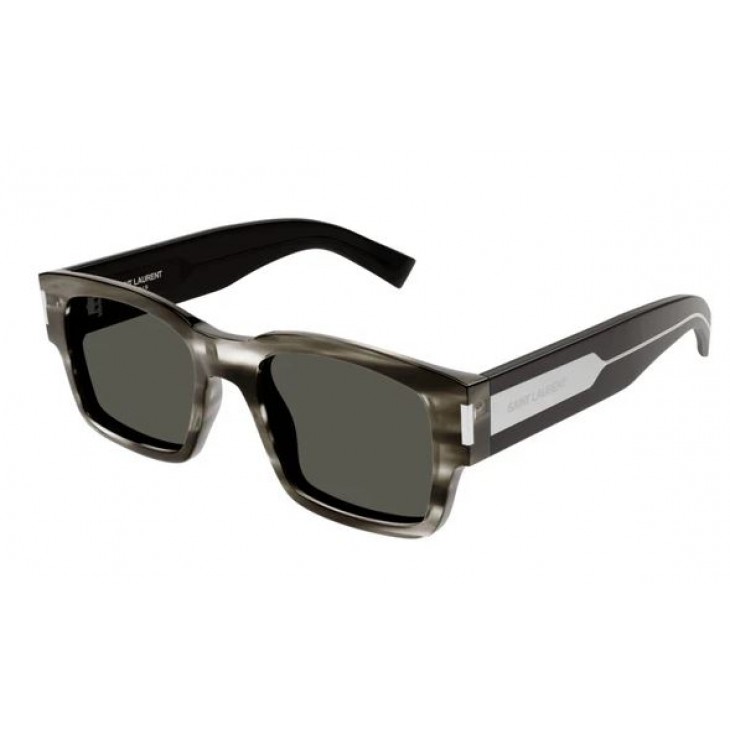 Yves Saint Laurent 617-004 53 Sunglass MAN RECYCLED ACET HAVANA-CRYSTAL-GREY